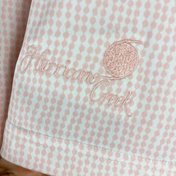 Footjoy FJ Golf Polo Shirt Mens XL Pink Geometric Print Hurricane Creek Logo - Picture 4 of 12